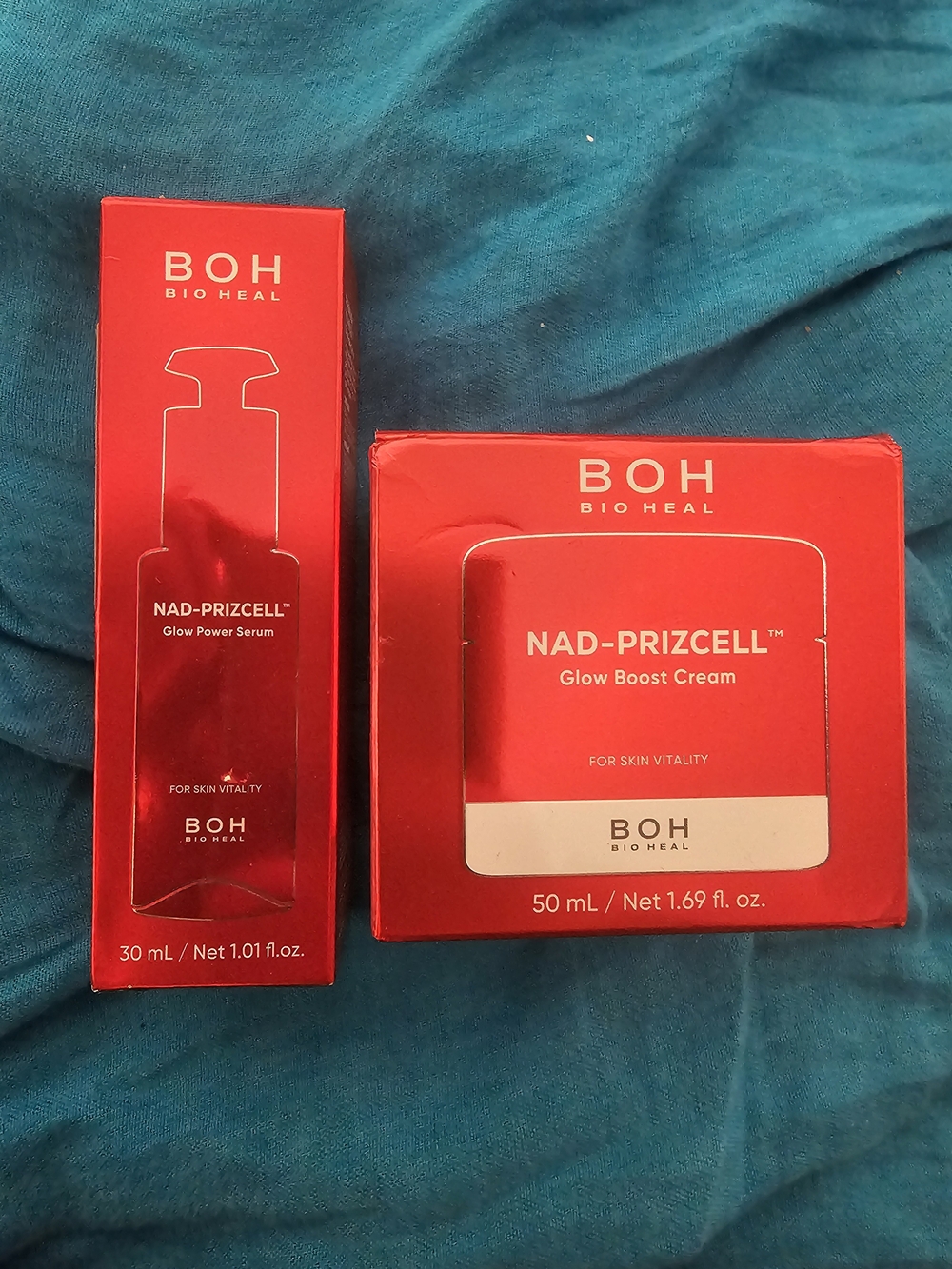 BOH Bioheal NAD-PRIZCELL Glow Boost Cream 50ml & Glow Power Serum 30ml - NIB